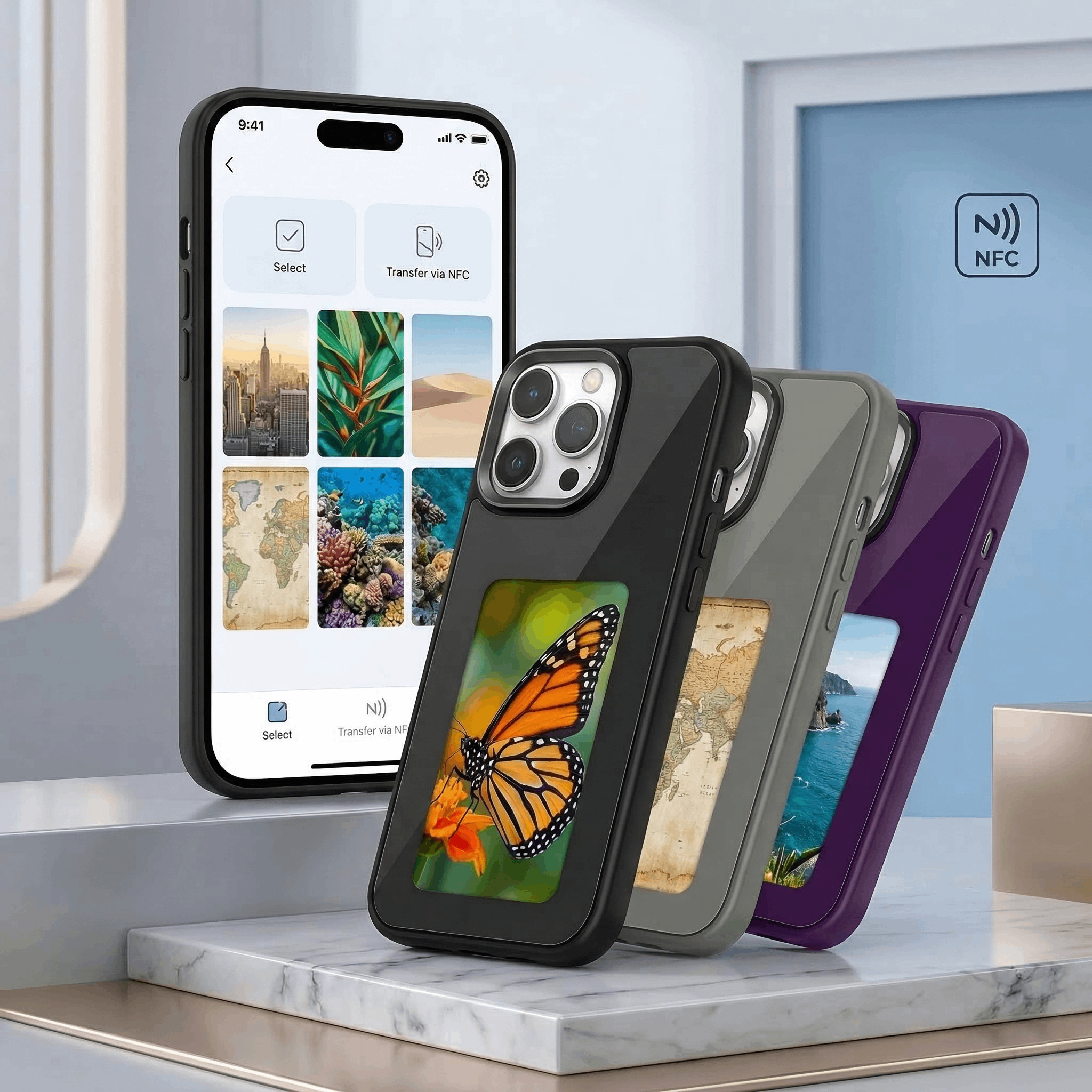 VividCase™ 4-Color NFC E-Ink Display Case