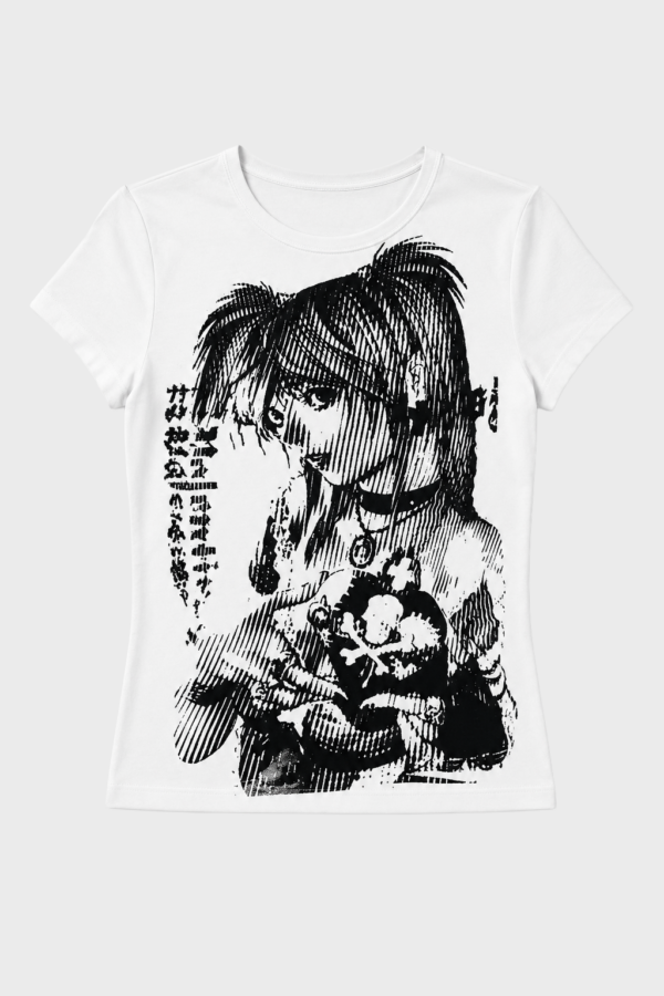 Y2K Anime Crop Tee | Harajuku Vintage Top