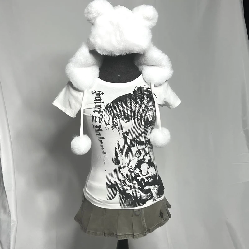 Y2K Anime Crop Tee | Harajuku Vintage Top - Image 5