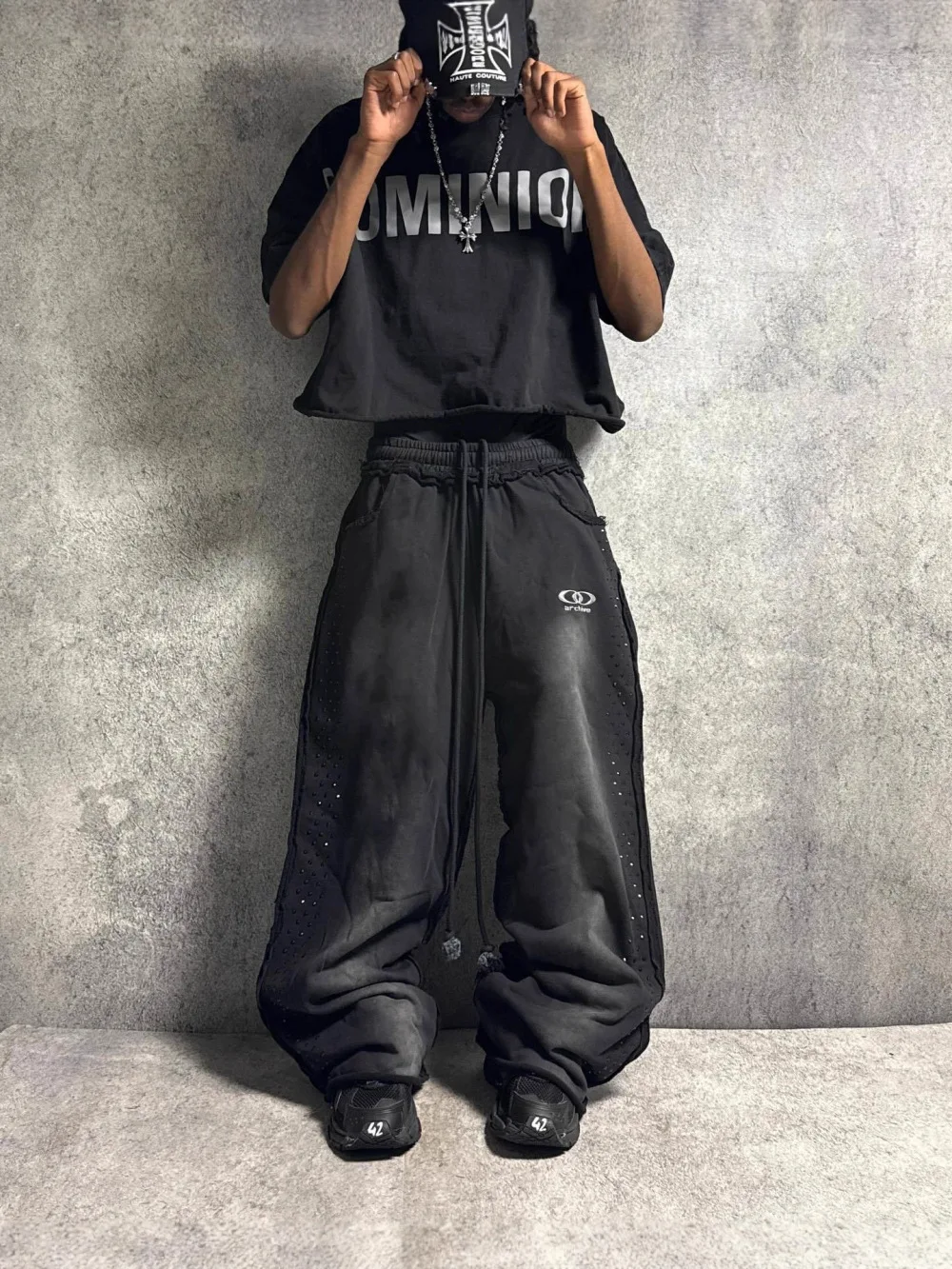 Unisex Y2K Hot-Stamp Loose Straight-Leg Pants | Retro Streetwear - Image 2