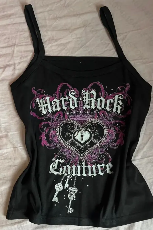 Y2K Graphic Retro Crop Top