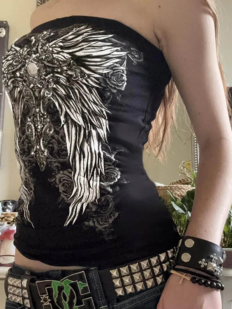 Gothic Black Tube Top - Image 4